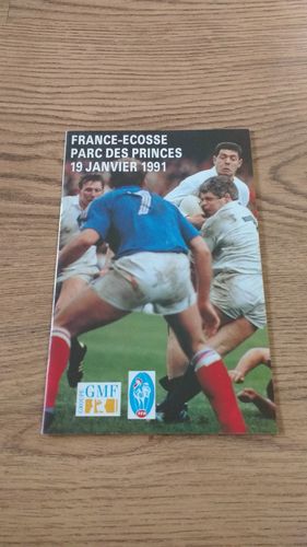 France v Scotland 1991 Rugby Programme