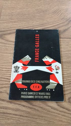 France v Wales 1965 Rugby Programme