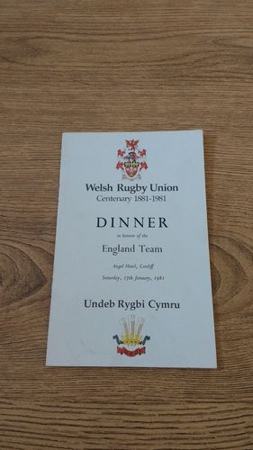 Wales v England 1981 Rugby Dinner Guest List