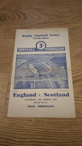 England v Scotland 1946 Rugby Programme