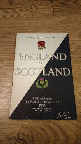 England v Scotland 1955 Rugby Programme