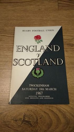 England v Scotland 1967 Rugby Programme