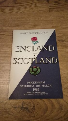 England v Scotland 1969 Rugby Programme