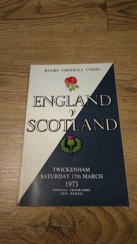 England v Scotland 1973 Rugby Programme