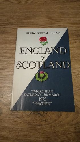 England v Scotland 1975 Rugby Programme