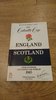 England v Scotland 1985 Rugby Programme