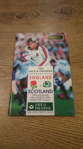 England v Scotland 1995 Rugby Programme