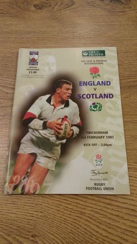 England v Scotland 1997 Rugby Programme