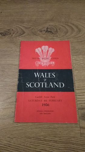 Wales v Scotland 1956 Rugby Programme