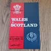 Wales v Scotland 1972 Rugby Programme