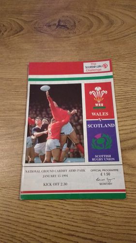 Wales v Scotland 1994 Rugby Programme