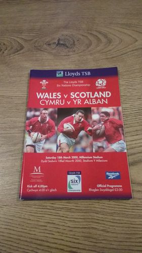 Wales v Scotland 2000 Rugby Programme