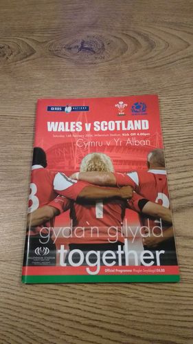 Wales v Scotland 2004 Rugby Programme