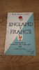 England v France 1965 Rugby Programme