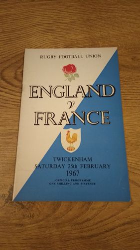 England v France 1967 Rugby Programme