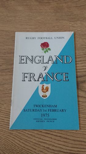 England v France 1975 Rugby Programme