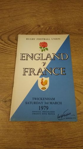 England v France 1979 Rugby Programme