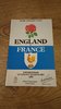 England v France 1983 Rugby Programme