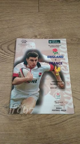 England v France 1997 Rugby Programme