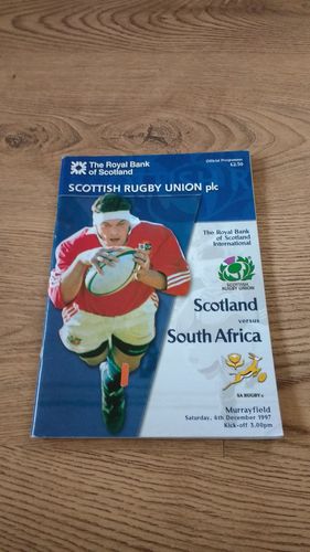 Scotland v South Africa 1997 Rugby Programme