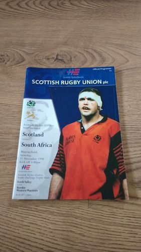 Scotland v South Africa 1998 Rugby Programme