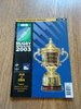 Fiji v USA 2003 Rugby World Cup Programme