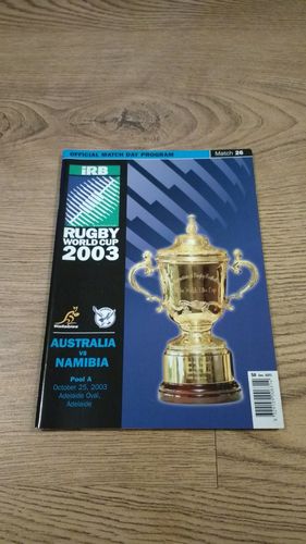 Australia v Namibia RWC 2003 Programme