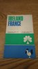 Ireland v France 1971 Rugby Programme
