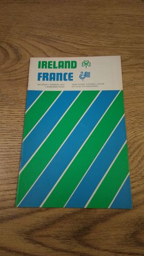 Ireland v France 1977 Rugby Programme