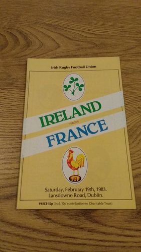 Ireland v France 1983 Rugby Programme