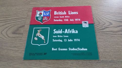 South Africa v British Lions 3rd Test 1974 Tour Rugby Programme