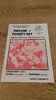 Poverty Bay v England 1985 Rugby Tour Programme