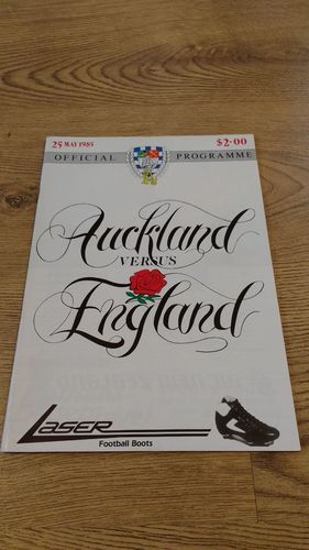 Auckland v England 1985 Rugby Programme