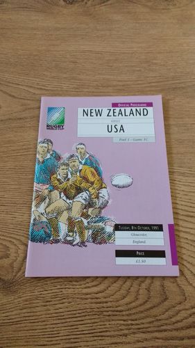 New Zealand v USA 1991 Rugby World Cup Programme