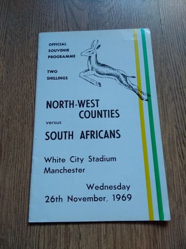 North West Counties v South Africa 1969 Rugby Programme