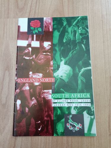 England North v South Africa 1992 Tour Rugby Programme