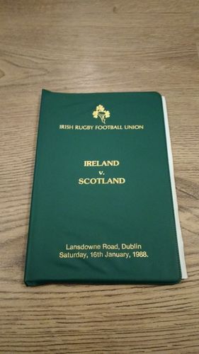 Ireland v Scotland 1988 Presentation Rugby Programme