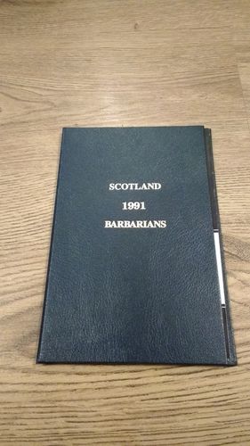 Scotland v Barbarians 1991 Presentation Rugby Programme