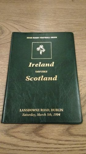 Ireland v Scotland 1994 Presentation Rugby Programme