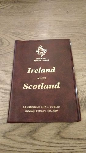 Ireland v Scotland 2000 Presentation Rugby Programme
