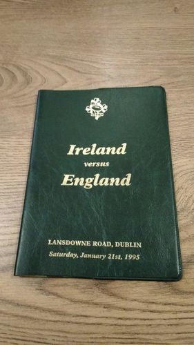 Ireland v England 1995 Presentation Rugby Programme