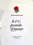 England Rugby Dinner Menus & Guest Lists