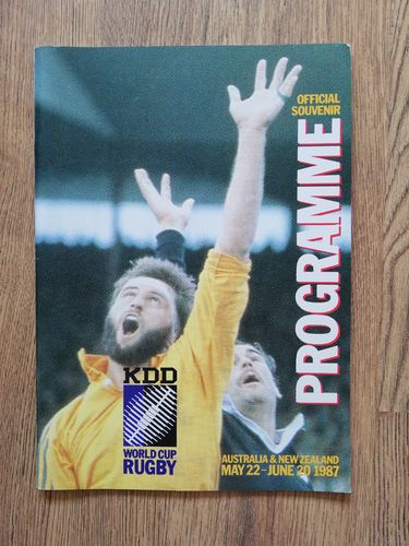 Official Souvenir 1987 Rugby World Cup Programme