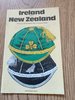 Ireland v New Zealand 1978 Rugby Programme
