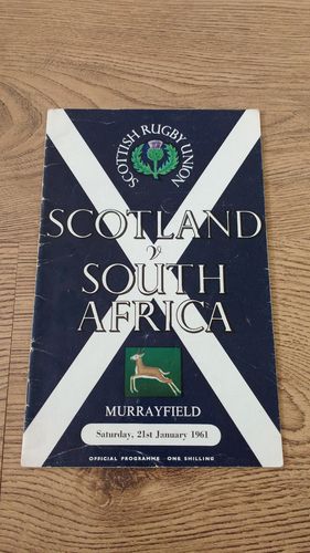 Scotland v South Africa 1961 Rugby Programme