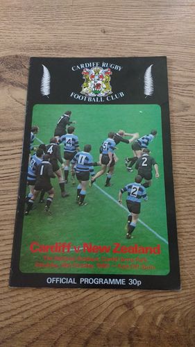 Cardiff v New Zealand 1980 Rugby Programme