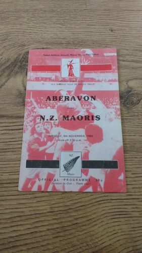 Aberavon v New Zealand Maoris 1982 Rugby Programme