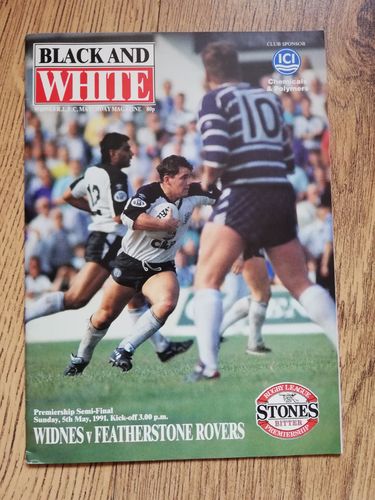 Widnes v Featherstone 1991 Premiership Semi-Final Rugby League Programme