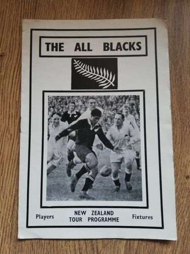 New Zealand Rugby Tour Programme 1967