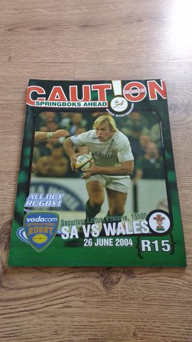 South Africa v Wales 2004 Rugby Programme